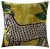 2020s Handmade Silk Velvet Animal Design Throw Pillow, Bold Yellow, Green, and Beige With Down Feather Insert For Sale - Image 5 of 5