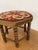 Vintage Mid-Century Walnut Footstool With Geometric Needlepoint Tapestry For Sale - Image 10 of 11