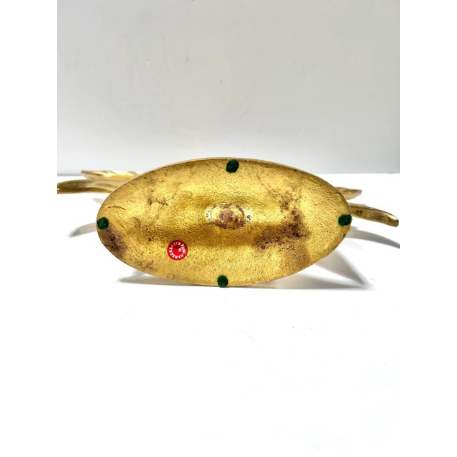 1980s Hollywood Regency Sculptural Brass Floral Candlestick Centerpiece For Sale In Louisville - Image 6 of 7