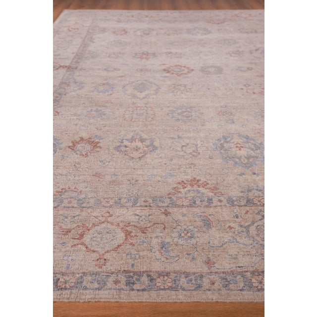 Traditional Exquisite Rugs Harper Hand-Knotted New Zealand Wool Beige/Blue Rug-10'X14' For Sale - Image 3 of 5