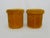 Pair of Faux Fur Poufs/Stools with Storage Compartments, Yellow-Orange Faux Fur, 1970s Beautiful pair of faux fur poufs...