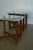 Attributed to Adrian Pearsall Walnut & Glass Top Side Tables, Pair, 1970s For Sale - Image 9 of 11