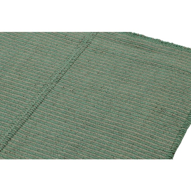 Rug & Kilim’s Contemporary Kilim, in Teal and Seafoam Accents For Sale In New York - Image 6 of 7