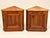 Brown Low Louis Philippe Style Plinth Corner Cabinets in Cherrywood, 1960s For Sale - Image 8 of 8