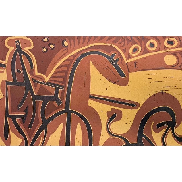 Pablo Picasso Linogravure Limited Edition "Picador Et Taureau" +Custom Framing For Sale - Image 4 of 7