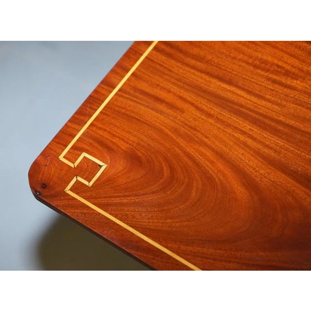 Vintage Regency Style Flamed Walnut & Inlaid Tripod Side Tables, Set of 2 For Sale - Image 15 of 18