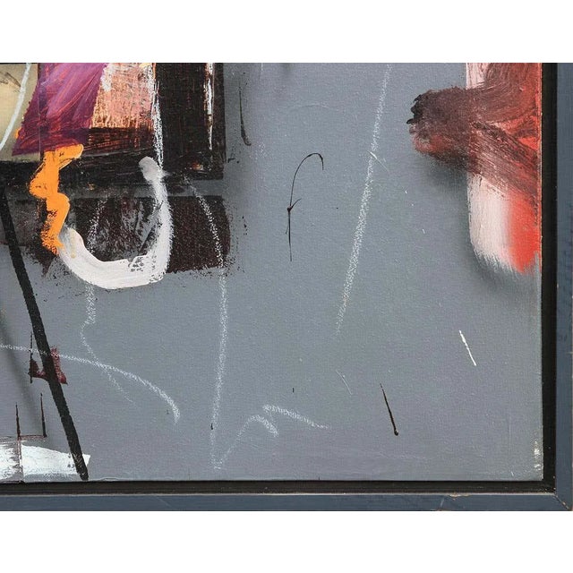 20th Century Pink, Black, Yellow, and Gray Abstract Painting by Richard Johnson For Sale In Houston - Image 6 of 13