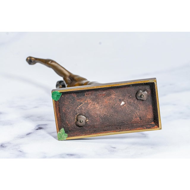 Wonderful Miniature Borghese Gladiator Antique Grand Tour Bronze Statue Sculpture Neoclassical For Sale - Image 13 of 13