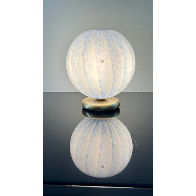 Vintage Murano Glass Blue Tulipano 20 Table Lamp by La Murrina, 1990s For Sale - Image 6 of 16