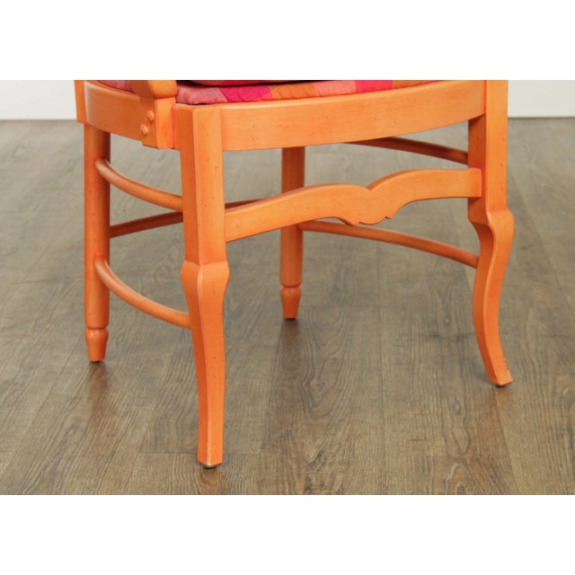 Pink Colorful Vintage Custom French Country Style Dining Chairs - Set of 6 For Sale - Image 8 of 13