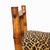 Vintage Chinoiserie bamboo bench with upholstered leopard print seat. Bamboo has splits in areas (please see photos)....