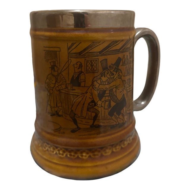 Vintage Lord Nelson Pottery Beer Mug - Handcrafted England Tavern Scene Tankard For Sale