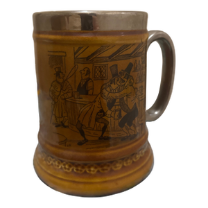 Vintage Lord Nelson Pottery Beer Mug - Handcrafted England Tavern Scene Tankard