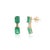Metal 3.76 Ct Emerald & Diamond Art Deco Drop Earrings in 14k Yellow Gold- A Pair For Sale - Image 7 of 15