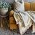 English Modern English Sofa in a Caramel Mustard Faux Velvet Mohair With Down Cushion For Sale - Image 3 of 10
