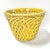 Traditional Vintage Italian Yellow Ceramic Basket Weave Cachepot Planter For Sale - Image 3 of 10