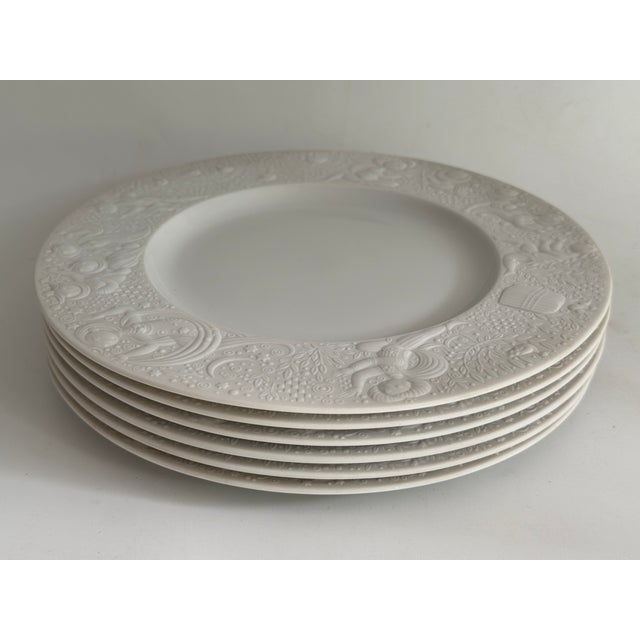 White Magic Flute Salad Plates by Björn Wiinblad for Rosenthal, 1980s, Set of 6 For Sale - Image 9 of 9