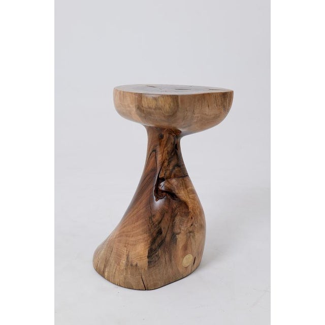 Early 21st Century Sculptural Side Table in Walnut by Logniture For Sale - Image 5 of 14