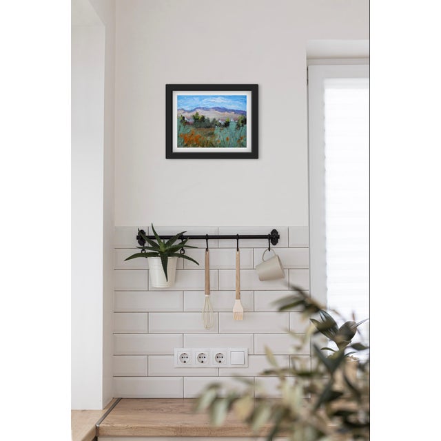 Quiet Places & Journeys — Abstract Reno Landscape This is an original plein air oil landscape by me, L Haas, painted on an...