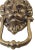 Vintage 1940s Brass Regal Lion Door Knocker For Sale - Image 6 of 7
