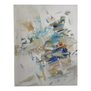 1980s Colorful Modern Pastel Painting by Artist Linda Nisselson Acrylic on Canvas