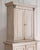 Greige Tall Swedish cabinet in soft grey, two-piece, early‑mid 19th century For Sale - Image 8 of 11
