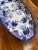 David Johnston Versailles France Mid 19th Century Flow Blue Morning Glory Fish Platter With Insert For Sale - Image 6 of 12