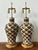 Late 20th Century Vintage Regency Bunny Williams “Chicken Feathers” Glazed Ceramic Lamps - A Pair For Sale - Image 5 of 11