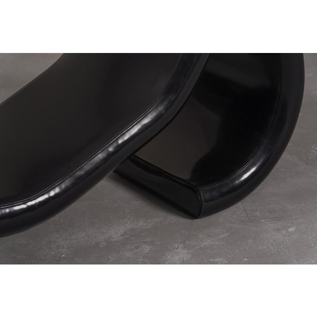 Black Vintage Ercolina Chaise Longue by Paolo Grasselli for Casprini, Italy, 1980s For Sale - Image 8 of 9