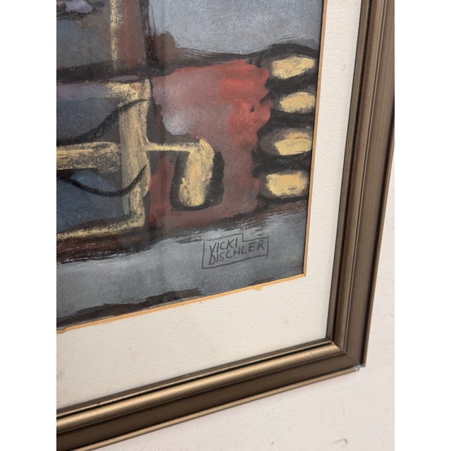 Drawing/Sketching Materials Vicki Dischler Pastel Painting, Framed For Sale - Image 7 of 12
