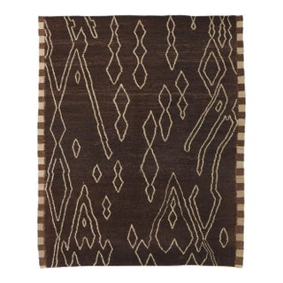 Modern Vintage Moroccan Style Rug - 09'02 X 11'02 For Sale