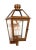 The Hyannis three light outdoor wall fixture in natural copper by Chapman & Myers has a classic copper lantern profile...