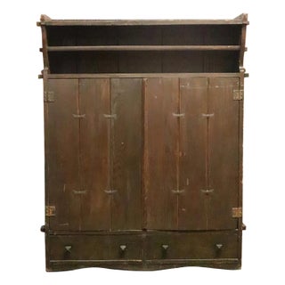 20th Century Early Arts & Crafts Oak Storage Cabinet For Sale