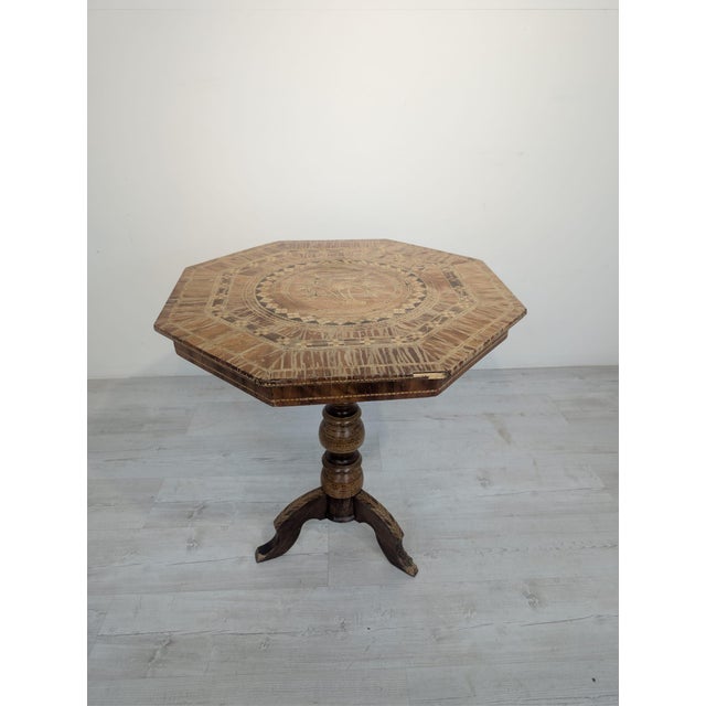 19th Century Biedermaier Marquetry Coffee Table For Sale - Image 12 of 12