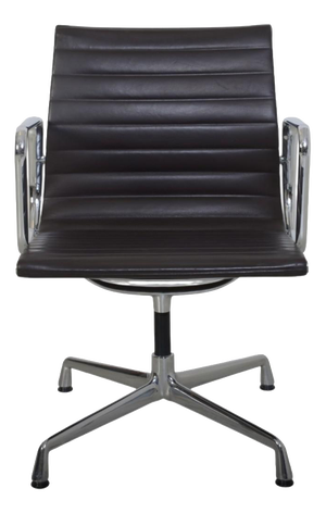 EA-108 Chair in Dark Brown Leather by Charles Eames, 2007