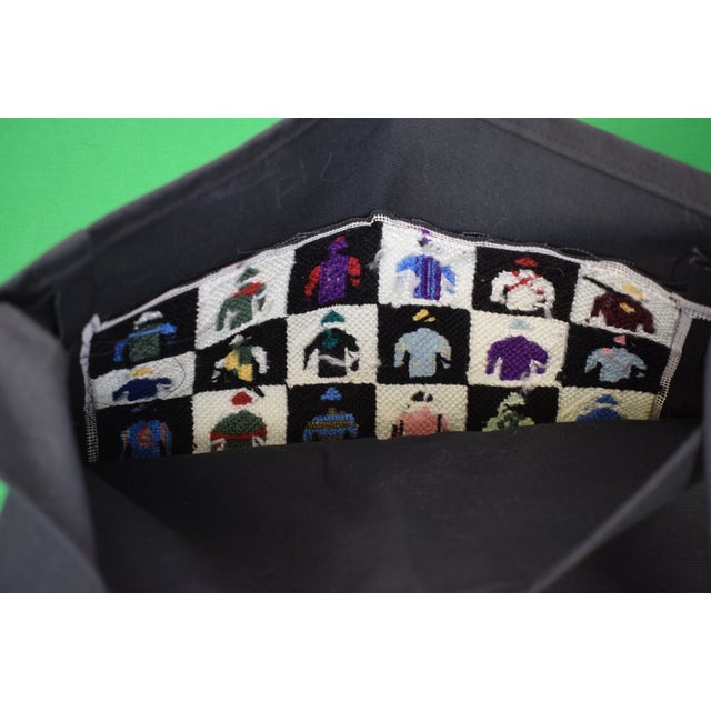 Hand Needlepoint Tote Bag W/ 30 Famous Owners Racing Colours/ Silks For Sale - Image 4 of 5