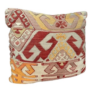 Small Custom Pillow With Antique Kilim Textile For Sale