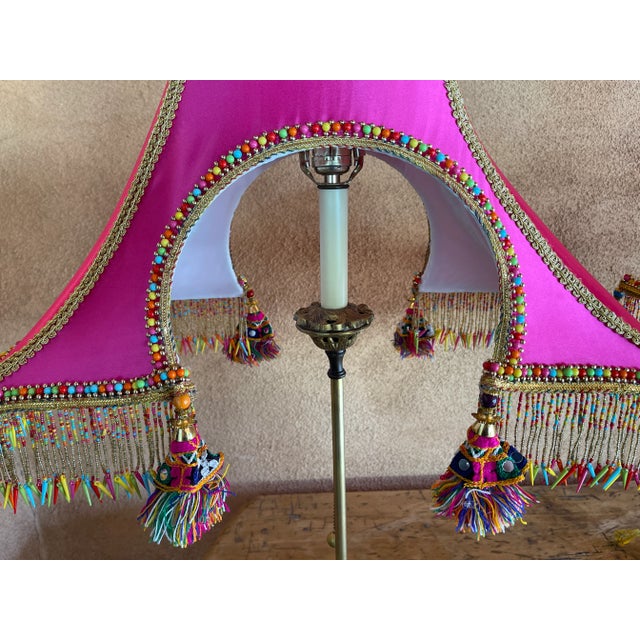 Contemporary Penny Long Couture Eiffel Tower Lamp Shade For Sale In Phoenix - Image 6 of 11