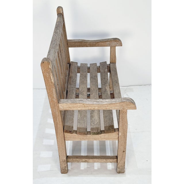 Mid 20th Century Children's Garden Bench or Seat of Teak From England For Sale - Image 5 of 10