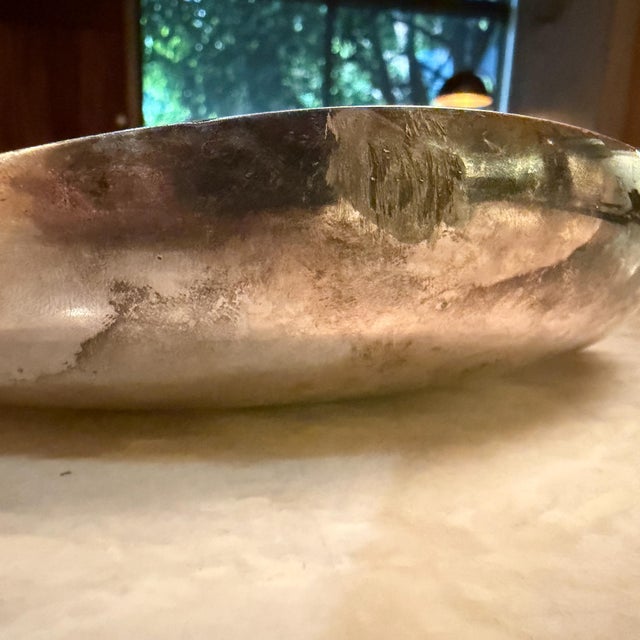 Silver Christofle Gallia Lino Sabatini Silver-Plated Leaf-Shaped Dish Mid-Century Modern For Sale - Image 8 of 16