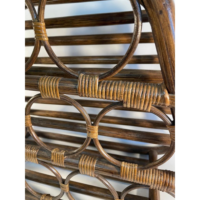 1960s Vintage Bamboo 12-Bottle Wine Rack For Sale - Image 10 of 12