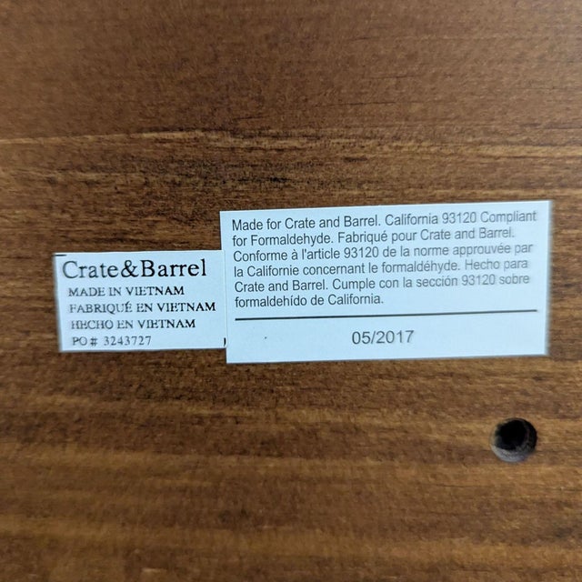 Brown Crate & Barrel Tate Mid-Century Modern 9-Drawer Dresser in Walnut Finish For Sale - Image 8 of 8