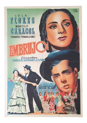 Embrujo Lola Flores Spanish Movie Poster, 1950s