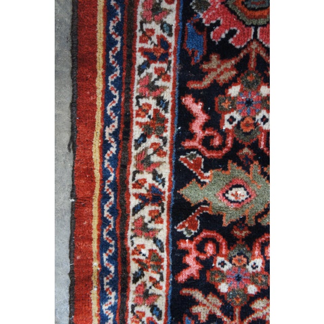 Large Vintage Hand Knotted Oriental Geometric Wool Area Rug Carpet 10' X 14' For Sale - Image 9 of 12
