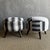 Not Yet Made - Made To Order Pair of Modern Neutral Gray, Black & Greige Stripe Ottomans Made From Vintage Turkish Rugs For Sale - Image 5 of 8
