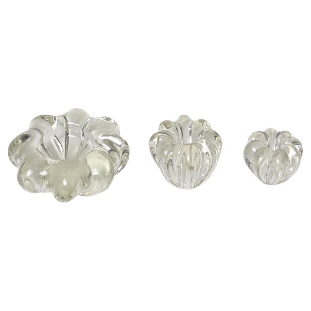 Mid-Century Submerged Murano Glass Italian Bowls by Barovier for Erco, Italy, 1970s, Set of 3 For Sale - Image 8 of 18