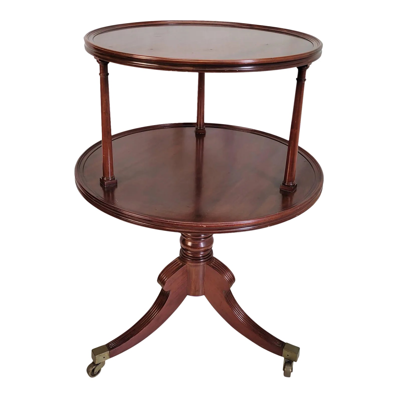 1920s American Mahogany Regency Style Dumbwaiter Rotate Serving Table ...