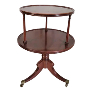1920s American Mahogany Regency Style Dumbwaiter Rotate Serving Table