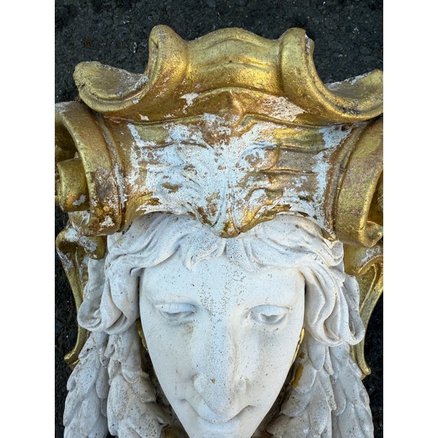 Sculpture Materials Pair of Early 20th Century French Neoclassical Wall Ornaments For Sale - Image 7 of 7