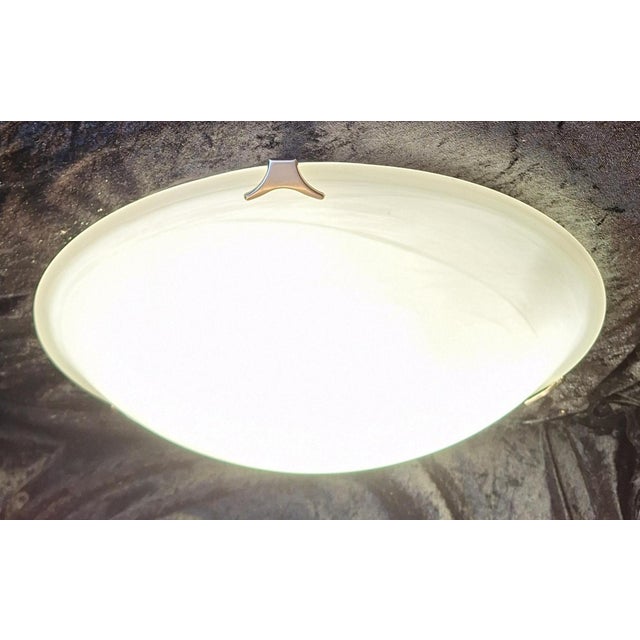Vintage Ceiling Lamp with White Marbled Glass Shade, 2000s For Sale - Image 3 of 7